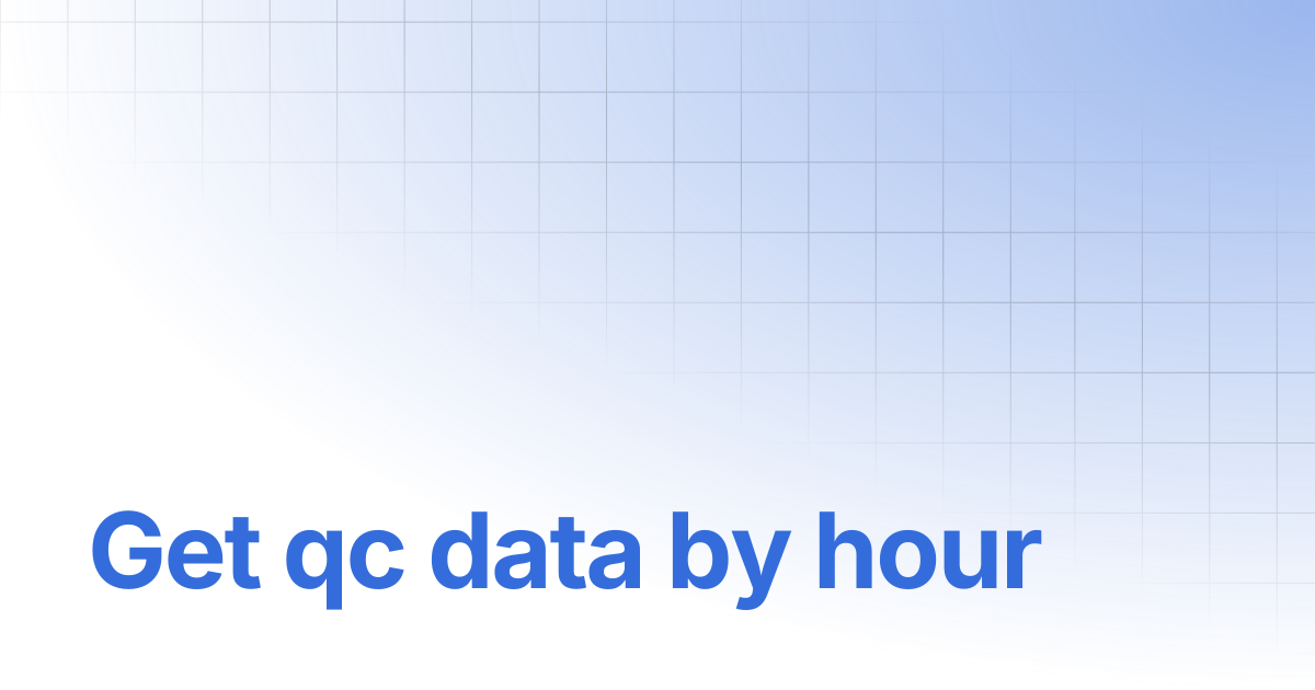 Get qc data by hour | RTK DOCS CENTER